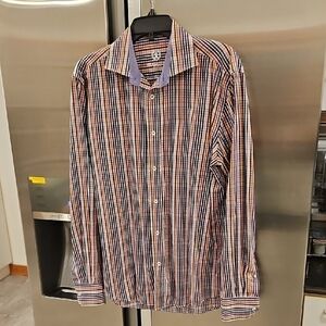 BUGATCHI Casual Button Down Shirt ~ Multi-Color Plaid Print